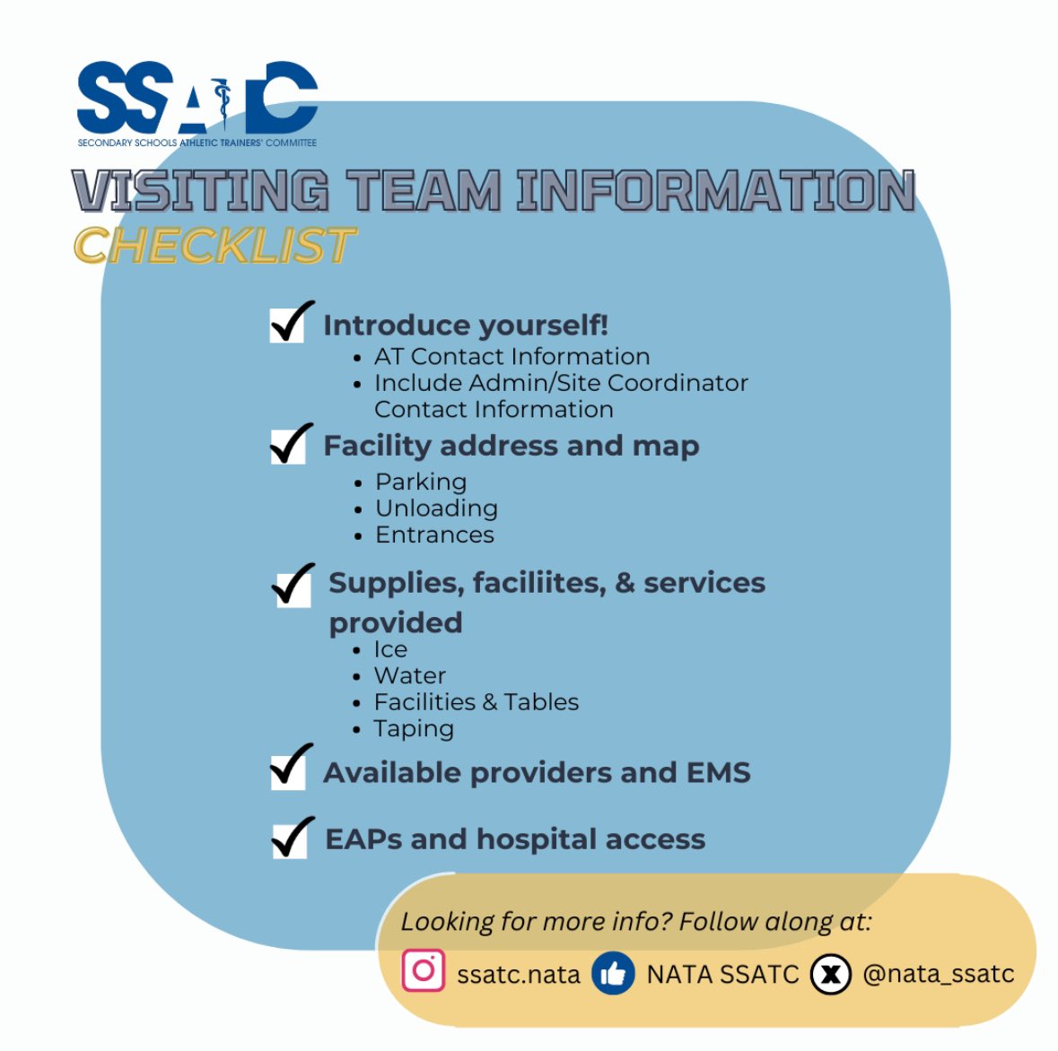 It’s Wednesday- have you made your game plan for reaching out to your visiting teams for games? If not, use our checklist to make sure you don’t drop the ball on communication!