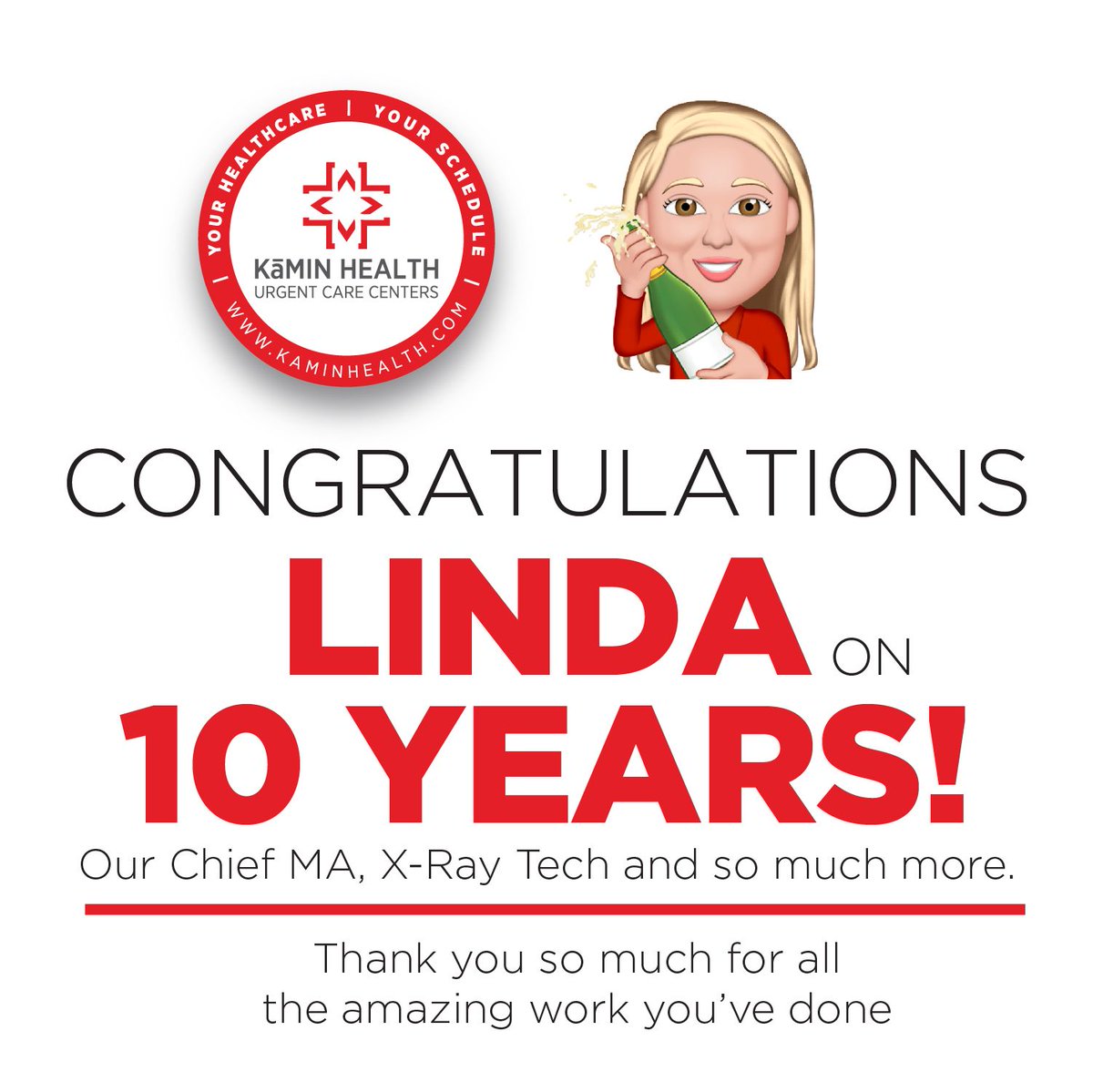 Congratulations Linda!!! 10 Amazing Years!