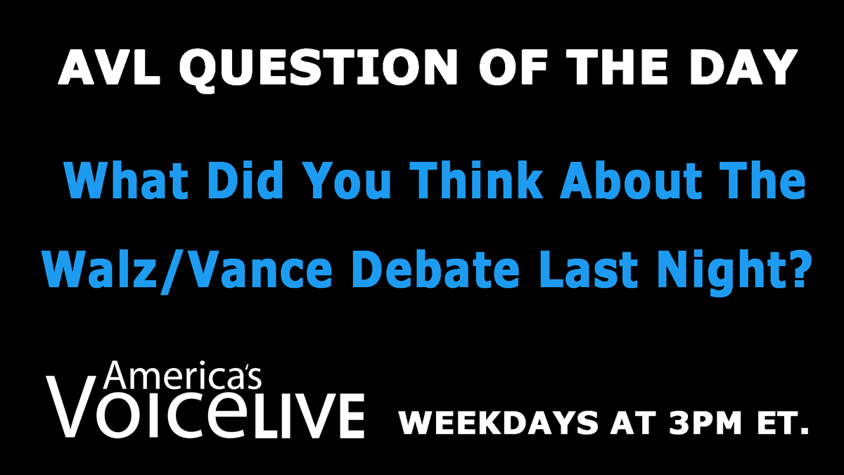 stevegrubershow's tweet image. We're looking forward to reading your responses in the comments, and we may just feature your response on today's show. Thank you in advance for your participation! #VPDebate 
Be sure to tune in live today at 3pm ET. stevegruber.com