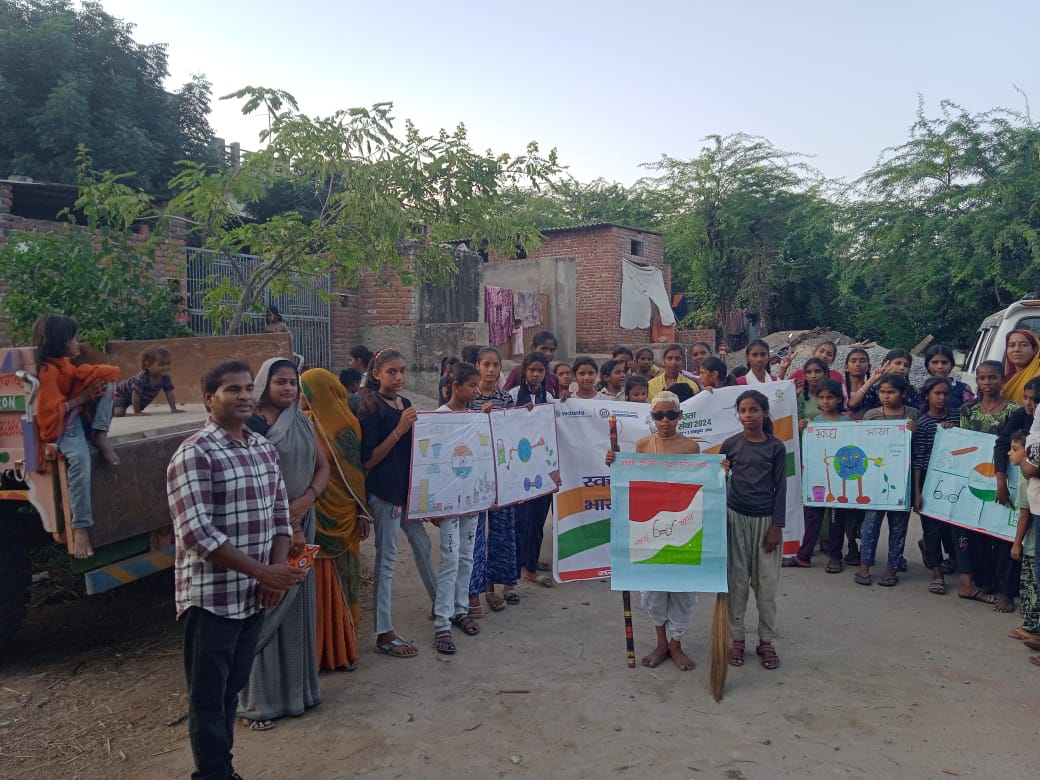 GSS_Udaipur's tweet photo. Gandhi Jayanti was celebrated at @iimpactindia Railmangra Block,Rajsamand district with a spirited rally for the Swachh Bharat Mission, featuring children’s posters and essays, and a collective effort to promote cleanliness in our community.
#GandhiJayanti2024 #IIMPACT #GSS #2Oct https://t.co/ED0o5yACuG