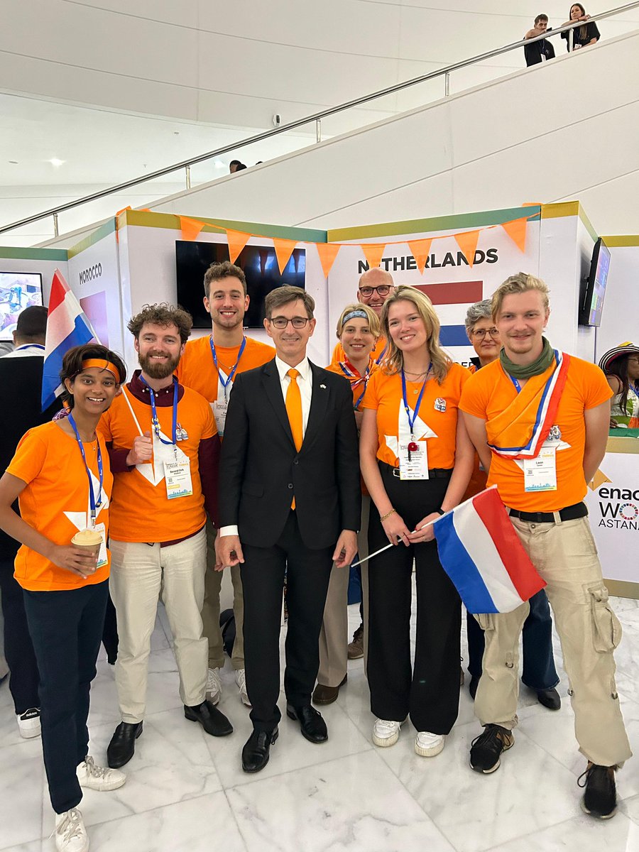Great to welcome 🇳🇱 delegation of <a href="/UniUtrecht/">Utrecht University</a> at <a href="/enactus/">Enactus</a> World Cup 2024 in #Astana 🇰🇿 <a href="/EnactusNL/">Enactus Netherlands</a>