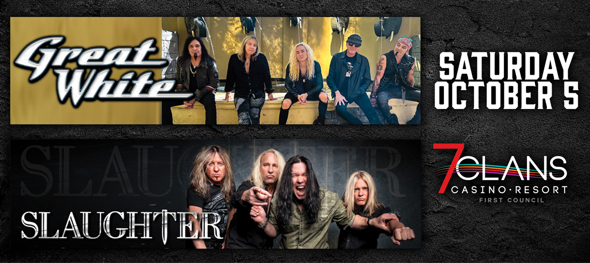 GreatWhiteRocks's tweet photo. Counting it down until Saturday, October 5!
Catch us live at @7ClansCasinos in #Newkirk #OK 
🎫🎫https://t.co/WqzeXuqPHP https://t.co/5gp3EZNiOv