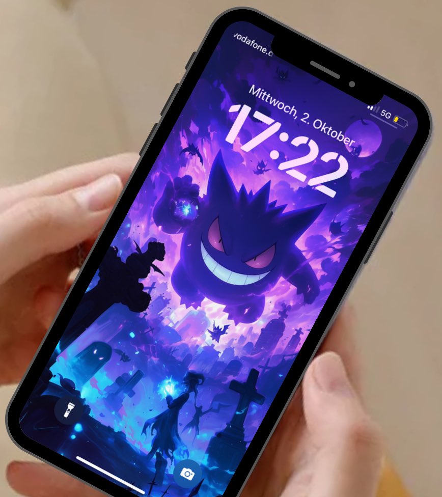 DeamnWalls's tweet image. Ominously Gengar wallpaper