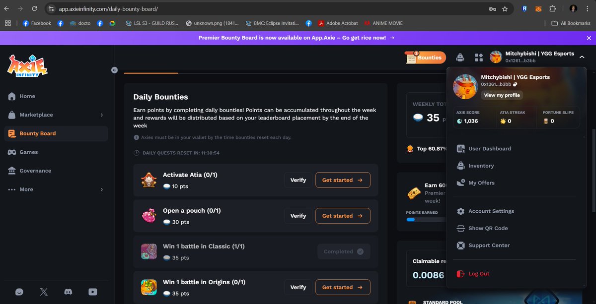 first quest on going <3 
#YGGxAxieInfinity #YGGGAPS7 #YGGWelcomeToLunacia <a href="/YieldGuild/">Yield Guild Games</a>   <a href="/AxieInfinity/">Axie Infinity</a>
