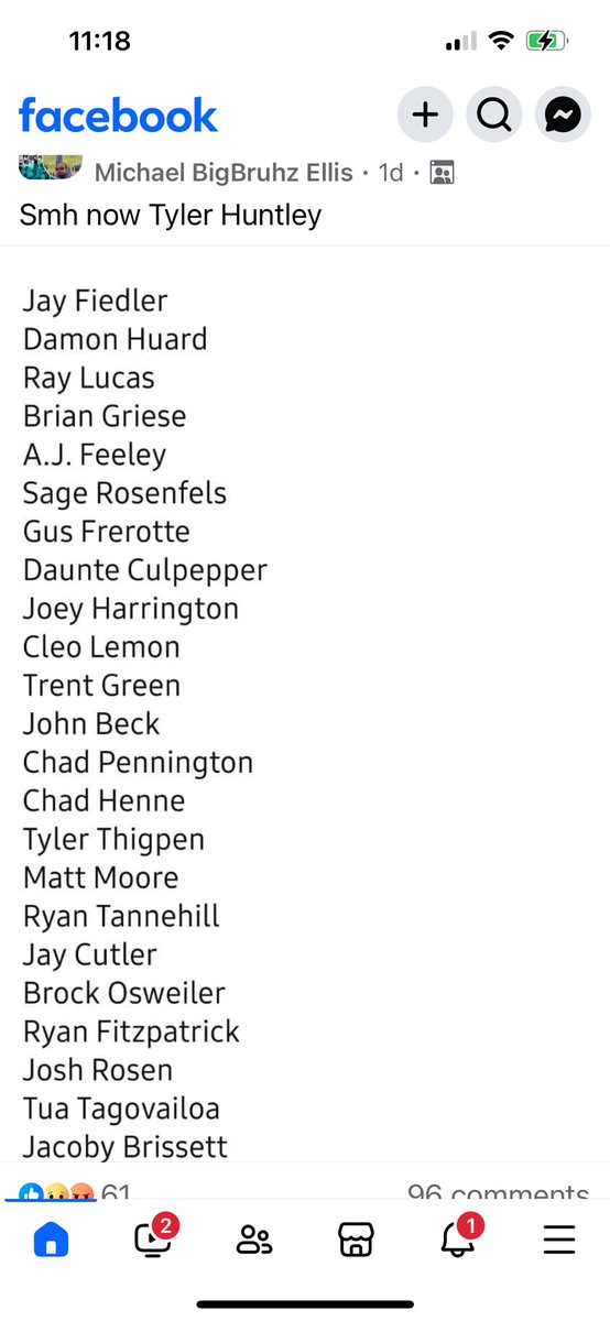 Wienerjeff's tweet image. @Babchik @MadDogUnleashed now all the Jet fans talking about the great dolphin QBs can look at this post Marino list and try to tell me the dolphins don’t have the worst set of QBs ever since 2000!