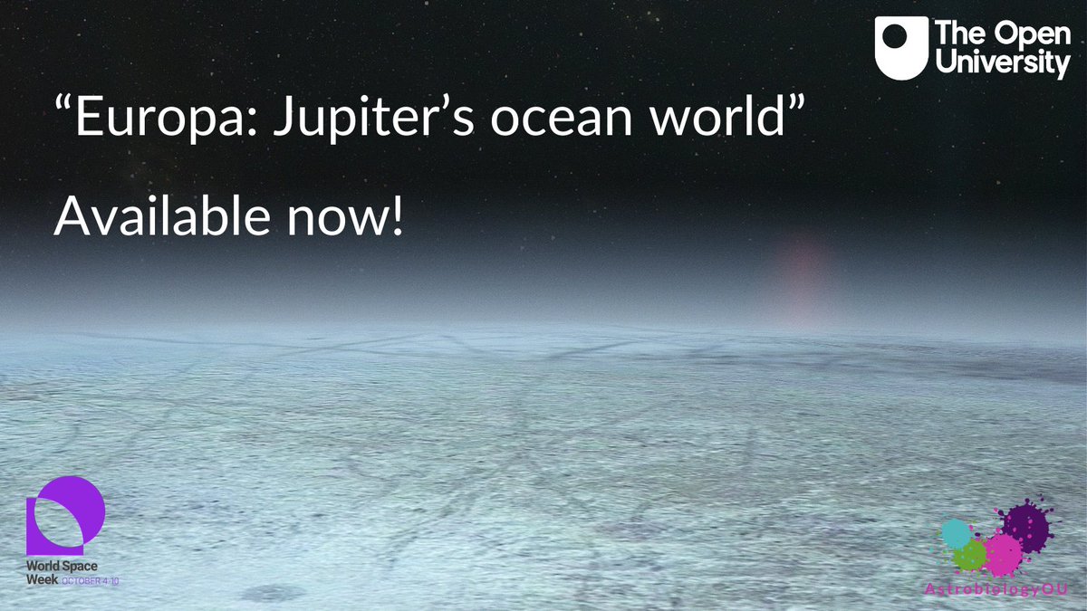AstrobiologyOU (@astrobiology_ou) on Twitter photo New article available!
Europa: Jupiter's ocean world
Check it out NOW on <a href="/OUFreeLearning/">OpenLearn</a>:
👉 bit.ly/JupiterOcean
<a href="/OU_SPS/">The Open University: School of Physical Sciences</a> <a href="/OU_EEE/">OU: Environment, Earth & Ecosystem Sciences</a> <a href="/OU_STEM/">Faculty of STEM, The Open University</a>
#WorldSpaceWeek New article available!
Europa: Jupiter's ocean world
Check it out NOW on <a href="/OUFreeLearning/">OpenLearn</a>:
👉 bit.ly/JupiterOcean
<a href="/OU_SPS/">The Open University: School of Physical Sciences</a> <a href="/OU_EEE/">OU: Environment, Earth & Ecosystem Sciences</a> <a href="/OU_STEM/">Faculty of STEM, The Open University</a>
#WorldSpaceWeek