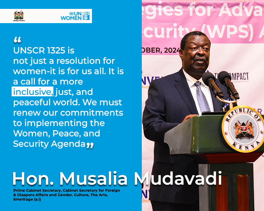 unwomenkenya's tweet photo. Women’s roles in conflict resolution and peace-building are pivotal. Yet, systemic barriers persist. Let us commit to stronger policies and financing to ensure women lead in shaping security solutions. #FosteringPeace #WPSAgenda2024 #WomenInPeaceBuilding https://t.co/UJfiZFerPG