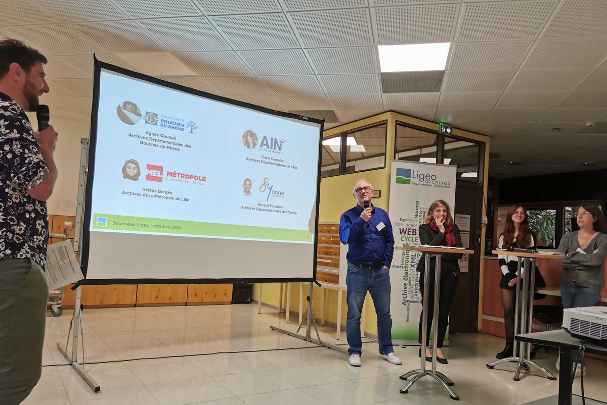 Pour finir les prises de parole de l'après-midi, une table-ronde sur la stratégie de refonte de son portail d'archives, avec les #archives de <a href="/Departement89/">Département Yonne</a> @ <a href="/MEL_Archives/">Archives de la MEL</a> <a href="/ArchivesAin01/">Archives départementales de l'Ain</a> <a href="/departement13/">Département des Bouches-du-Rhône</a>