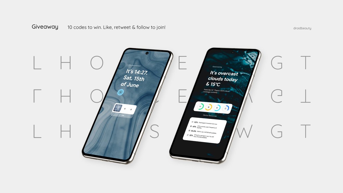 droidbeauty's tweet image. 👀

Want something nice on your homescreen? Well, there goes Lhotse! ✨

- 🤍+🔄 this tweet
- follow @droidbeauty
- tag 2+ 🧔🏻👩🏻‍🦰 in the comment below!

Winners drawn randomly on Sat. Oct 5th 🥂

#kwgt #klwp #theme #widget #setup #android #minimal #widget #kustom #homescreen