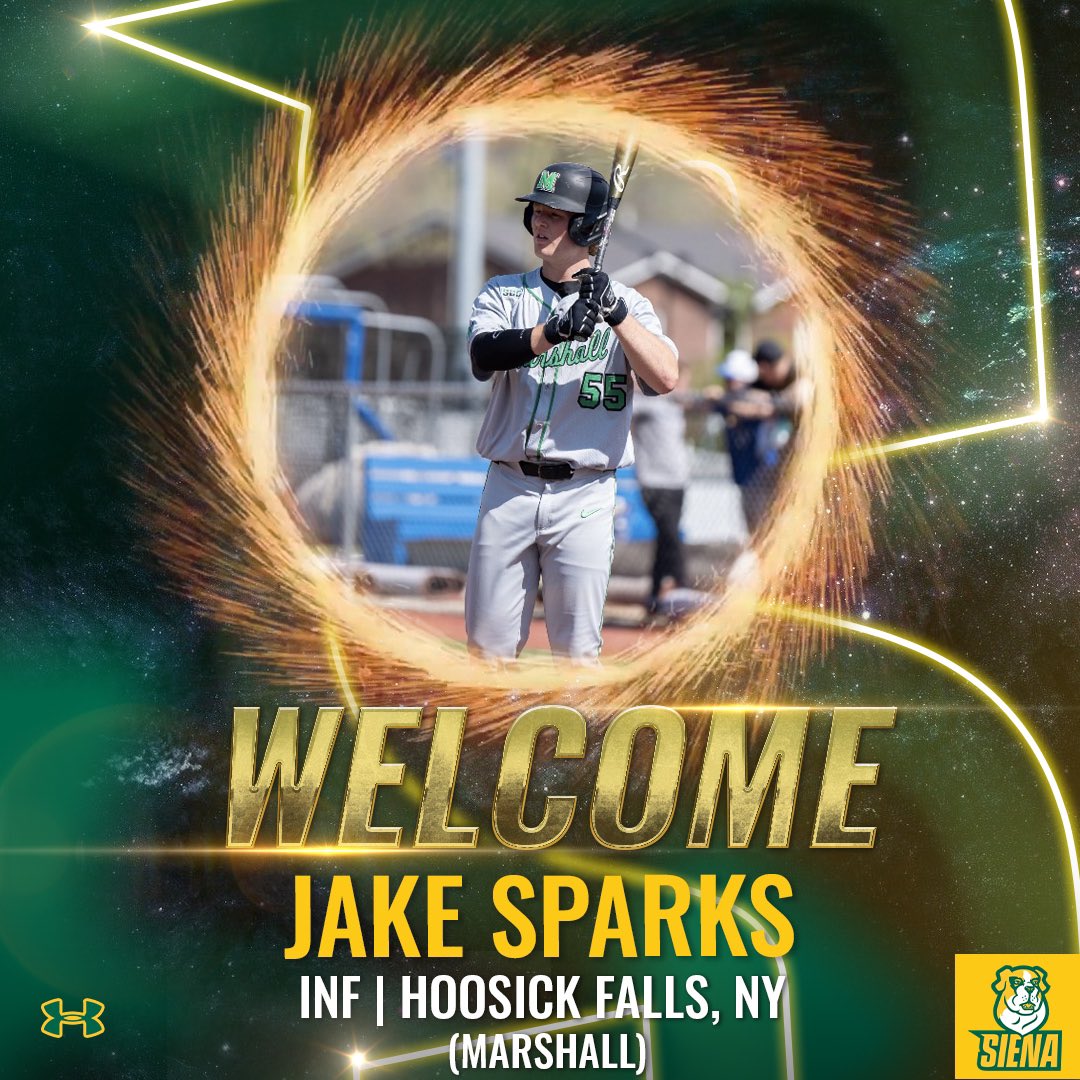 SienaBaseball's tweet photo. Welcome aboard 🤝

We’re excited to introduce Jake Sparks to Loudonville as part of our 2️⃣0️⃣2️⃣5️⃣ squad 😤

Prior to playing at Marshall, Sparks was the Wasaren League MVP at Hoosick Falls and helped lead the team to the Section II title game 🏆

#MarchOn https://t.co/tMuZsXu4bk