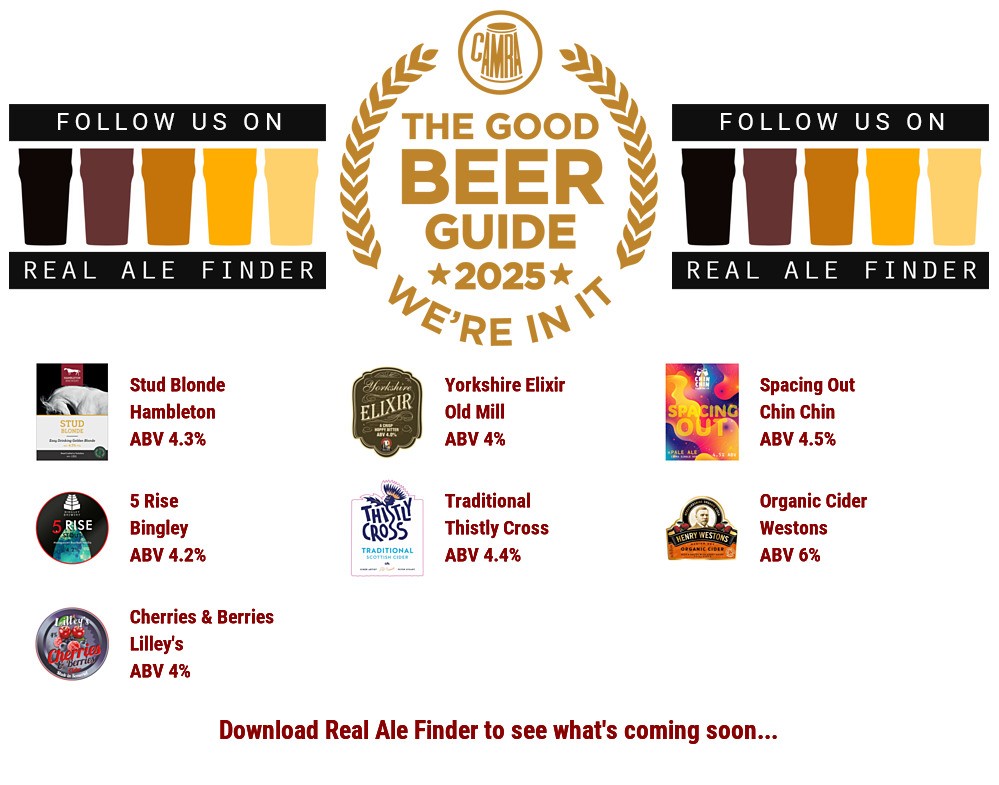 Tom Pudding Micropub (@tompuddingpub) on Twitter photo On the bar today! Changed already!
Beer Board: goo.gl/NwrB6C
#goodbeerguide <a href="/CAMRA_Official/">CAMRA</a> <a href="/OldMillBrewery/">Old Mill Brewery</a> <a href="/ChinChinBrewing/">Chin Chin Brewing</a> <a href="/BingleyBrewery/">Bingley Brewery</a> <a href="/ThistlyCross/">Thistly Cross Cider</a> <a href="/lilleyscider/">Lilley's Cider</a> <a href="/DoncasterCAMRA/">Doncaster CAMRA</a>
#RealAleFinder On the bar today! Changed already!
Beer Board: goo.gl/NwrB6C
#goodbeerguide <a href="/CAMRA_Official/">CAMRA</a> <a href="/OldMillBrewery/">Old Mill Brewery</a> <a href="/ChinChinBrewing/">Chin Chin Brewing</a> <a href="/BingleyBrewery/">Bingley Brewery</a> <a href="/ThistlyCross/">Thistly Cross Cider</a> <a href="/lilleyscider/">Lilley's Cider</a> <a href="/DoncasterCAMRA/">Doncaster CAMRA</a>
#RealAleFinder
