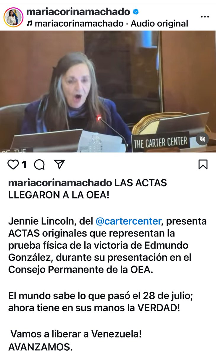 Lo absurdo de lo absurdo. 

Más bien María Corina Machado siendo María Corina. 

Que hacen las supuestas actas “originales” en la OEA, yo no sabía que eran la Sala Electoral del TSJ. 

Estupidez. Más blof para sus seguidores y además creer que son tontos.