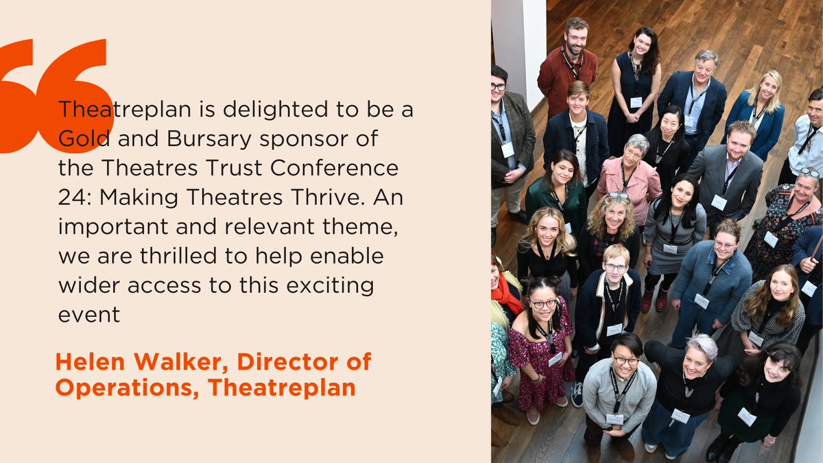 Huge thanks to <a href="/Theatreplan/">Theatreplan</a> for supporting Conference 24: Making Theatres Thrive  as a Gold and Bursary Sponsor

Looking forward to catch up with them and the Bursary recipients next week in Salford #ThrivingTheatres

theatrestrust.org.uk/latest/events/…
