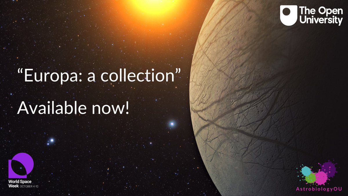 AstrobiologyOU (@astrobiology_ou) on Twitter photo Check out our full Europa OpenLearn
collection
Free articles to find out about Jupiter's Moon Europa!
bit.ly/EuropaCollecti…
<a href="/OU_EEE/">OU: Environment, Earth & Ecosystem Sciences</a> <a href="/OU_SPS/">The Open University: School of Physical Sciences</a> <a href="/OU_STEM/">Faculty of STEM, The Open University</a>
#WorldSpaceWeek Check out our full Europa OpenLearn
collection
Free articles to find out about Jupiter's Moon Europa!
bit.ly/EuropaCollecti…
<a href="/OU_EEE/">OU: Environment, Earth & Ecosystem Sciences</a> <a href="/OU_SPS/">The Open University: School of Physical Sciences</a> <a href="/OU_STEM/">Faculty of STEM, The Open University</a>
#WorldSpaceWeek