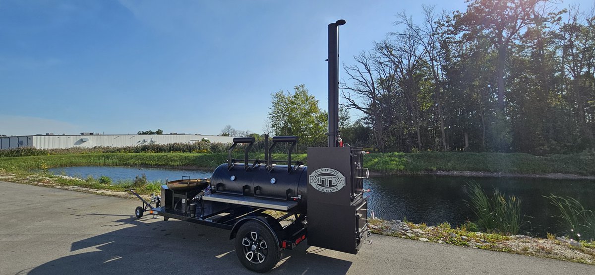 ManitowocTool's tweet photo. Lots of good barbeque in our future at @ManitowocTool! It has been a goal of ours to create the ultimate smoking &amp; grilling rig for our team to gather around in camaraderie and good food. What started as a concept and an old tank quickly turned into another MTM success! https://t.co/gHf1XBROAi