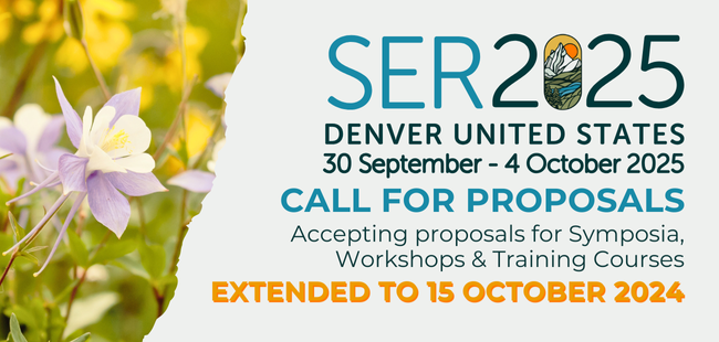 Plant_Init's tweet photo. The Call for Proposals for symposia, workshops &amp; training courses for @SERestoration's 2025 conference in Denver, CO has been extended to Oct 15, 2024. https://t.co/btygEZfpFk https://t.co/0wU6oEg3Qi
