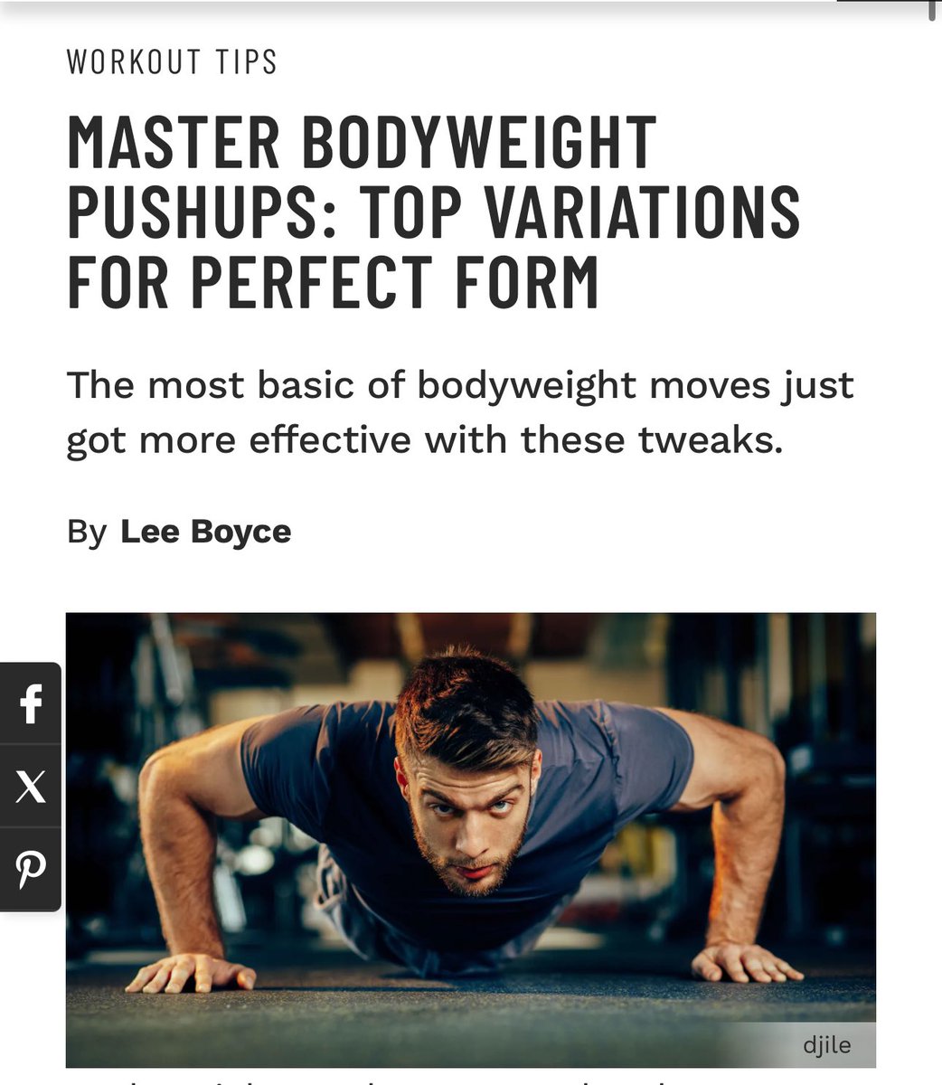 muscle_fitness's tweet image. MASTER BODYWEIGHT PUSHUPS: TOP VARIATIONS FOR PERFECT FORM
The most basic of bodyweight moves just got more effective with these tweaks.
By Lee Boyce
@coachleeboyce
Read Article: muscleandfitness.com
#ArmExercises #BackExercises #BodyweightExercises #ChestExercises…
