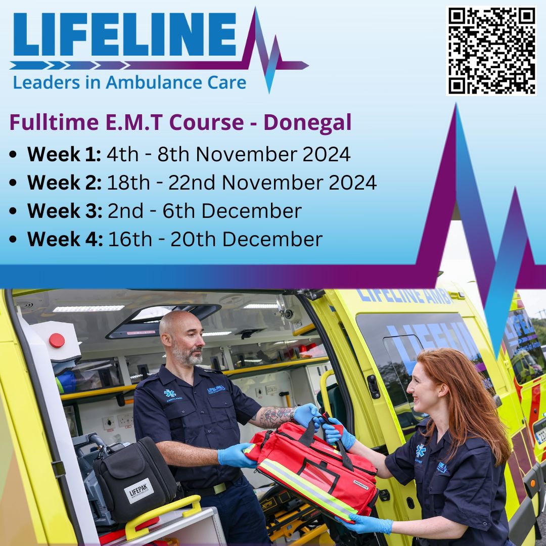 Some of our upcoming course! Book now through the website or by scanning the QR code before it’s too late! 🚑🩺 #LeadersInAmbulanceCare