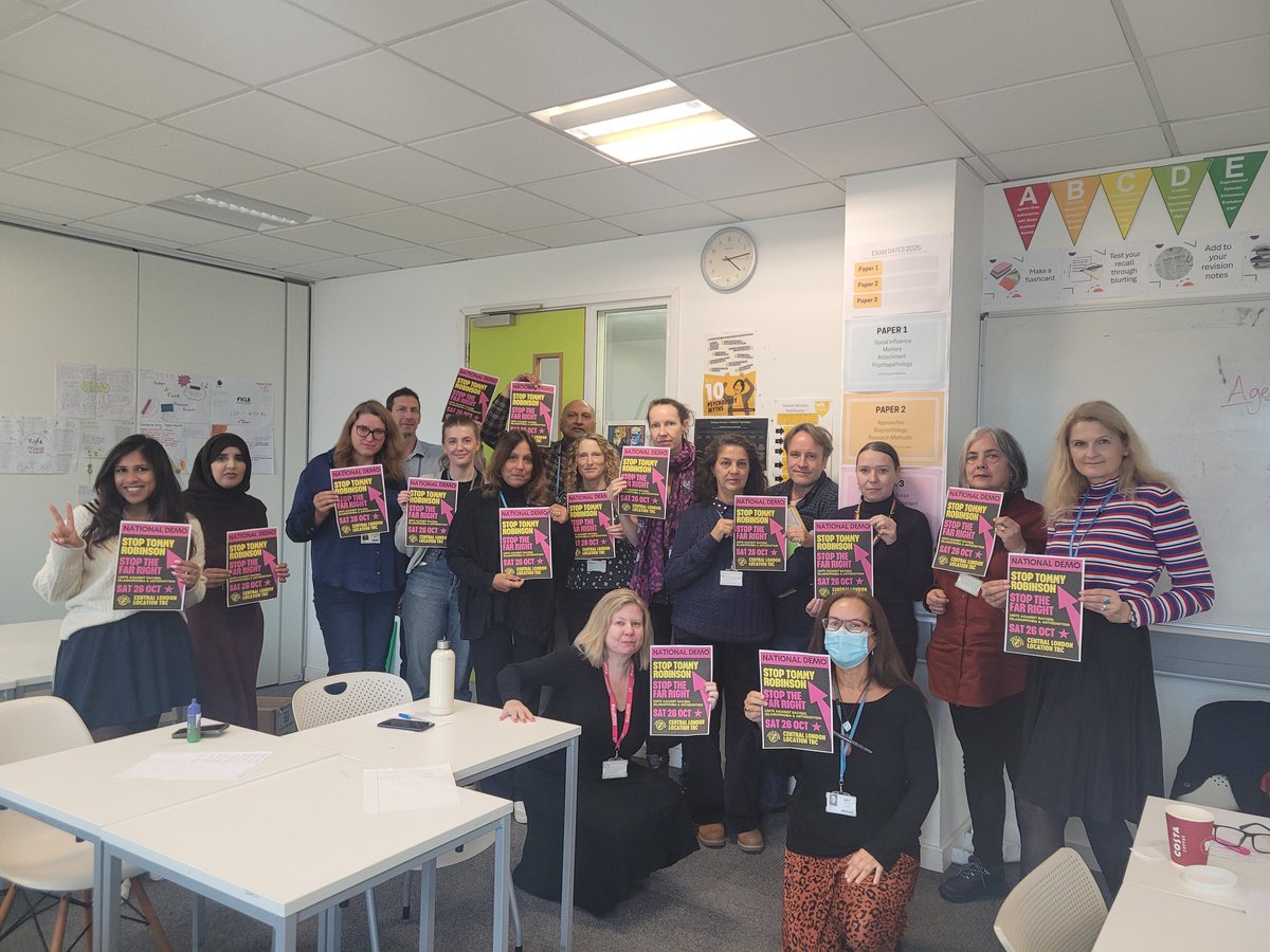 UCU Westminster Kingsway College (@ucuwkc) on Twitter photo Our branch strongly support the <a href="/AntiRacismDay/">Stand Up To Racism</a> protest against Robinson and his racist mobilisation on October 26th. Each dept has a sign up sheet so we mobilise a big delegation. <a href="/ucu/">UCU</a> <a href="/LondonUCU/">UCU London Region</a> <a href="/UCU_CandI/">UCU - City and Islington College</a> Our branch strongly support the <a href="/AntiRacismDay/">Stand Up To Racism</a> protest against Robinson and his racist mobilisation on October 26th. Each dept has a sign up sheet so we mobilise a big delegation. <a href="/ucu/">UCU</a> <a href="/LondonUCU/">UCU London Region</a> <a href="/UCU_CandI/">UCU - City and Islington College</a>