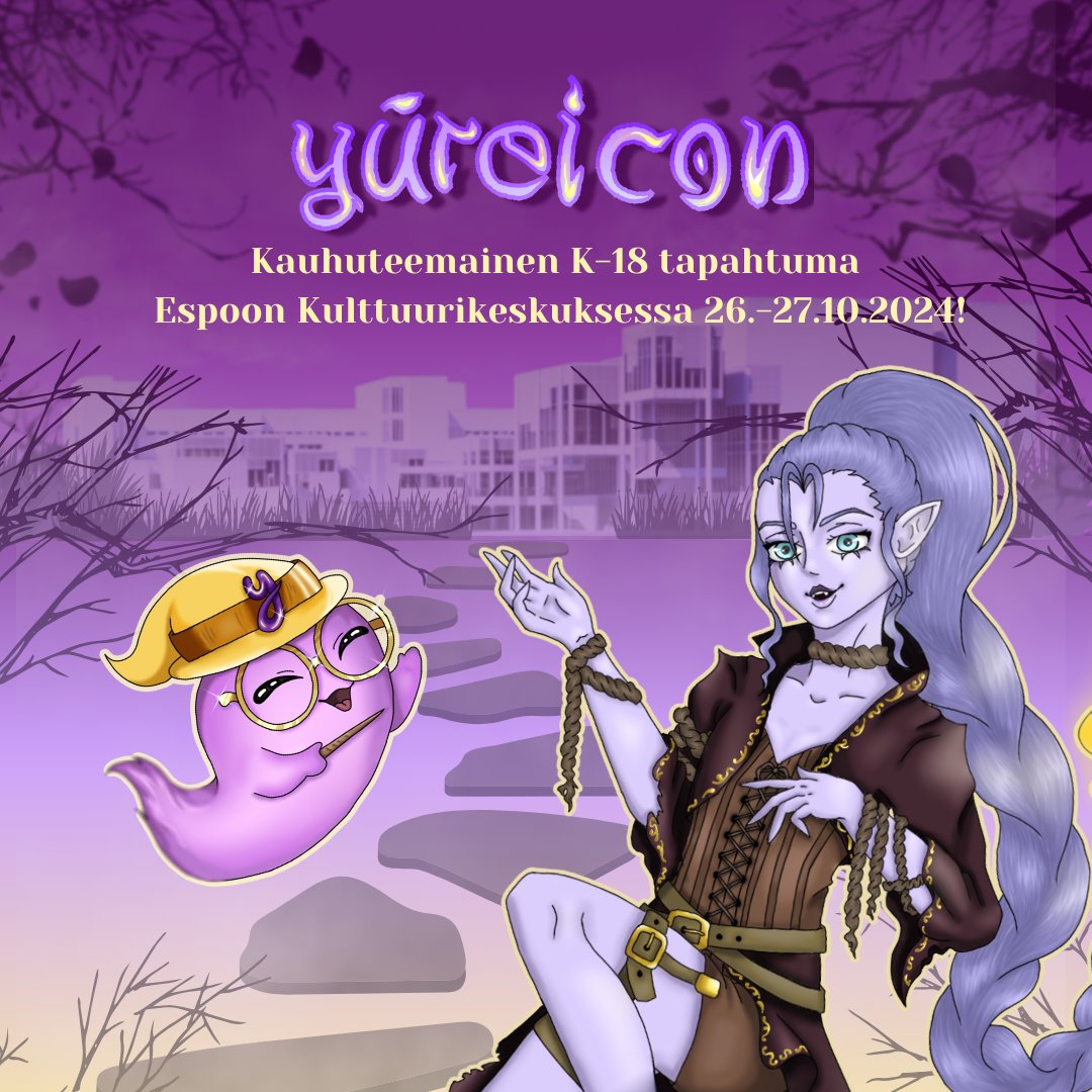 Suomessa nähdään pian aivan uusi täysi-ikäisille harrastajille suunnattu contapahtuma.

Yureicon on kauhuteemainen K-18 tapahtuma Espoon Kulttuurikeskuksessa 26.-27.10.2024! Tapahtumaa järjestää Yureicon ry.

Tapahtuman lipunmyynti on käynnissä. Lue lisää: yureicon.fi