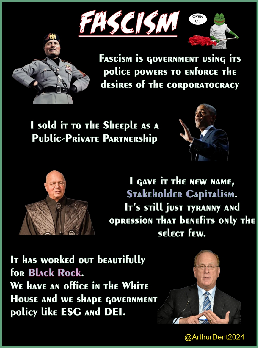<a href="/GuntherEagleman/">Gunther Eagleman™</a> The BIGGER Problem = Black Rock
They own 40% of all residential real estate, buy entire subdivisions before they are built, control a large percentage (maybe 80%) of the Fortune 500 AND have a desk in the White House. But nobody is talking about it. A clear violation of