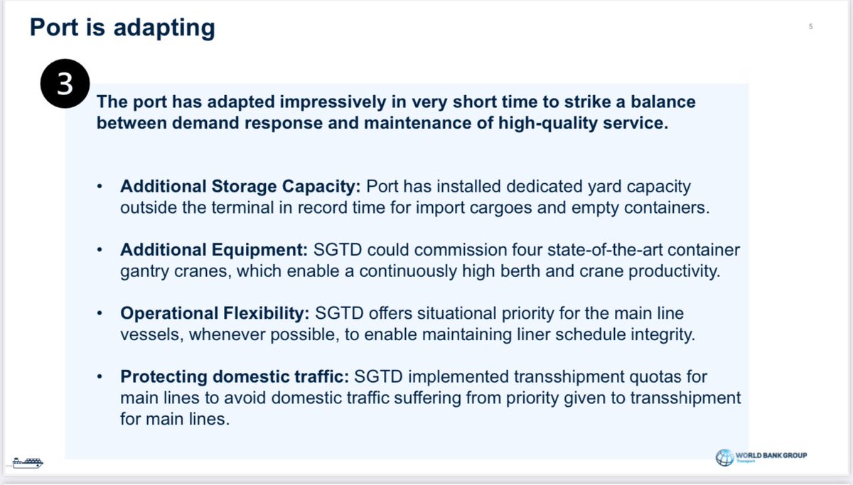 Ilyasdawaleh's tweet image. My Takeaway from our Today’s excellent Follow Up meeting with Mr Nicolas Peltier-Thiberge #WorldBank’s Global Director Transports and Team in charge of @WorldBank’s #CPPI #Index on Ports Performance.
1 - As per our Strategic Plan, we achieved in rebalancing the structure of core