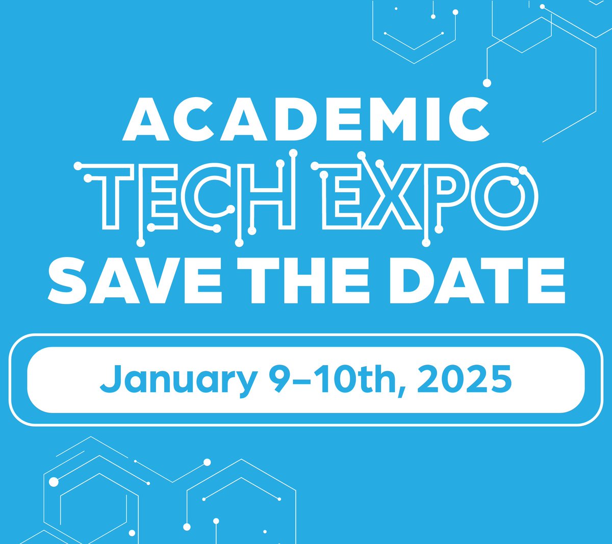 Attention! 📣Call for proposals are open for the 2025 Academic Tech Expo, which will be January 9th(virtual) and 10th! 

The focus this year is Sooner AI: Pioneering Educational Innovation at OU 🤖

Submit your proposals today at link.ou.edu/ateproposals!