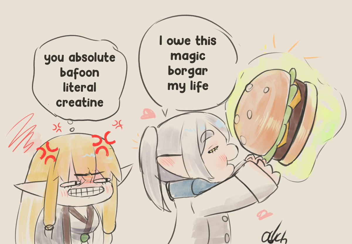 Frieren shows serie the Omni Borgar, her most prized burger spell 