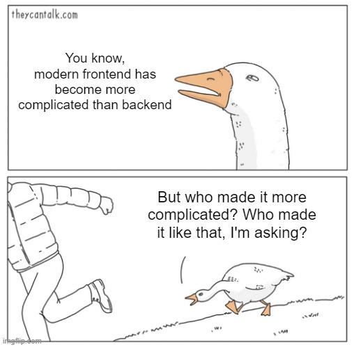 Meme about frontend development