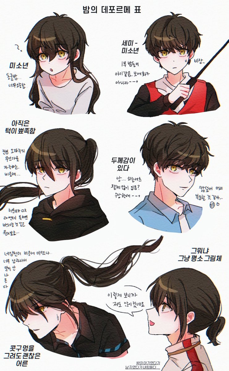 밤 데포르메 표(수요가 있길 바랍니다)