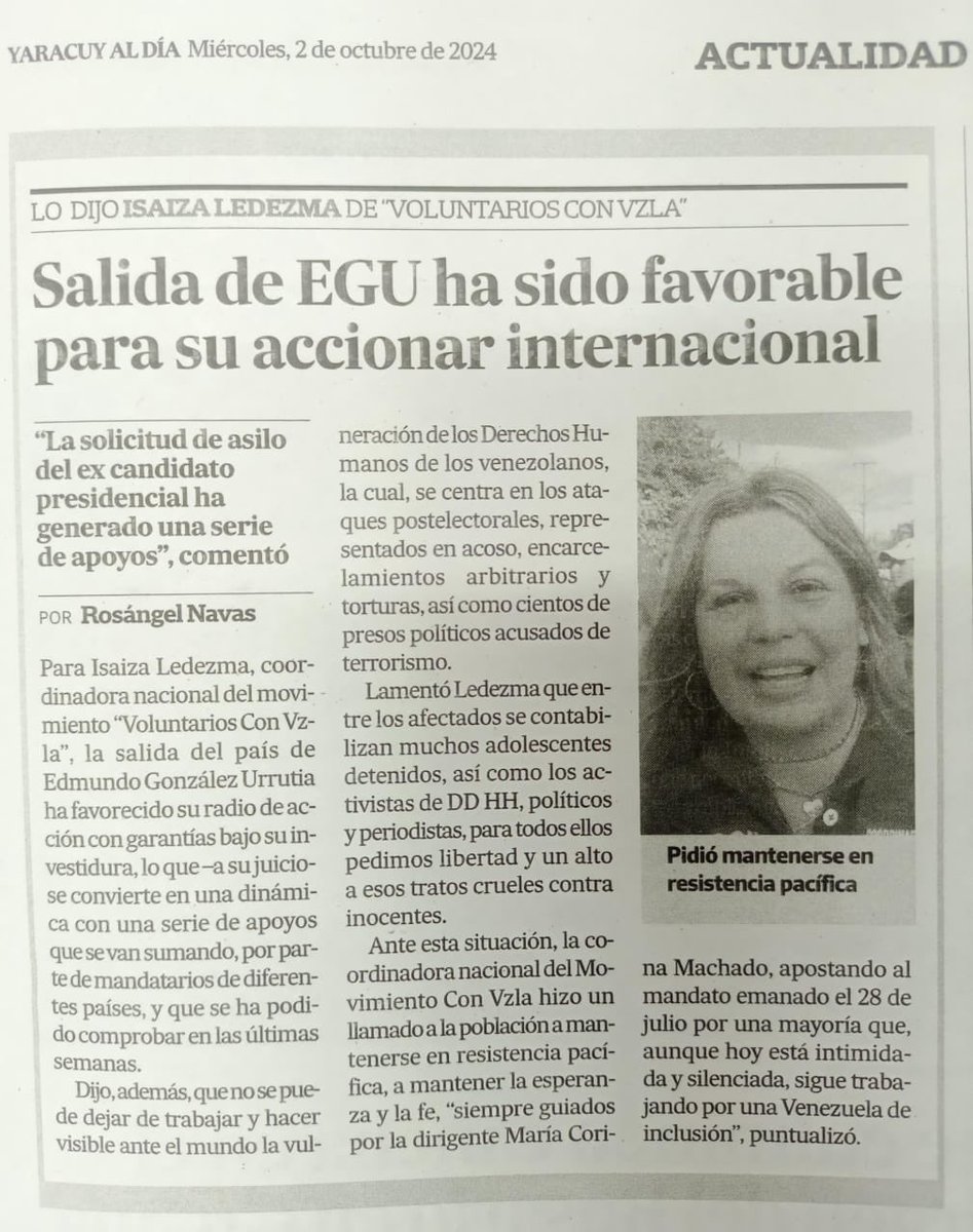 La Verdad hace valer la expresión de las mayorías y convierte las naciones en libres. <a href="/ConVzlaComando/">Comando ConVzla</a> <a href="/MariaCorinaYA/">María Corina Machado</a> <a href="/MagalliMeda/">MAGALLI MEDA</a> <a href="/EdmundoGU/">Edmundo González</a> #HastaElFinal