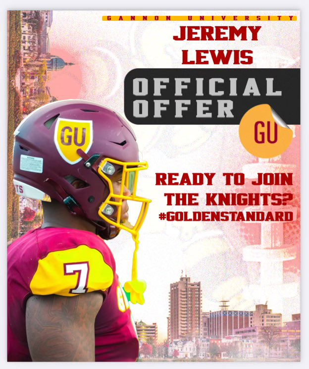 Jeremy Lewis (@jeremyrlewis) on Twitter photo #AGTG Excited to receive my First offer from Gannon University !
<a href="/Coach_KuligJ/">Jake Kulig</a> <a href="/CoachAaronTerry/">Aaron Terry</a> <a href="/CoachStrohmeier/">Scott Strohmeier</a> #AGTG Excited to receive my First offer from Gannon University !
<a href="/Coach_KuligJ/">Jake Kulig</a> <a href="/CoachAaronTerry/">Aaron Terry</a> <a href="/CoachStrohmeier/">Scott Strohmeier</a>