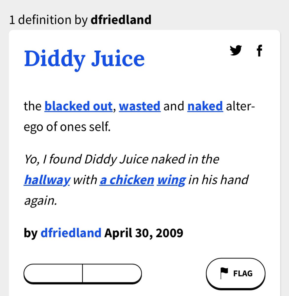 LaurentBaud's tweet photo. @urbandictionary knew it in 2009

The writing was on the wall! 

https://t.co/CeZn1AU6wn
#diddyjuice #Diddy #NoDiddy #SeanCombs https://t.co/G4fsj7cL3a