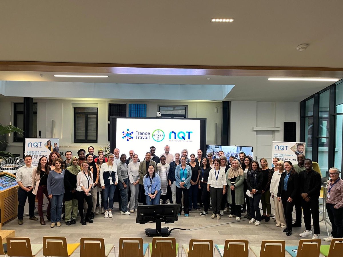 NQTasso's tweet image. Retour sur un super Speed Coaching avec @bayer_fr ! 🙌 Merci aux 54 pros et 56 jeunes NQT pour des échanges inspirants organisés simultanément sur 4 sites en France. Un grand merci à Corinne, Frédéric, Lise et Guillaume pour leur soutien !

#Mentorat #NQT #Bayer