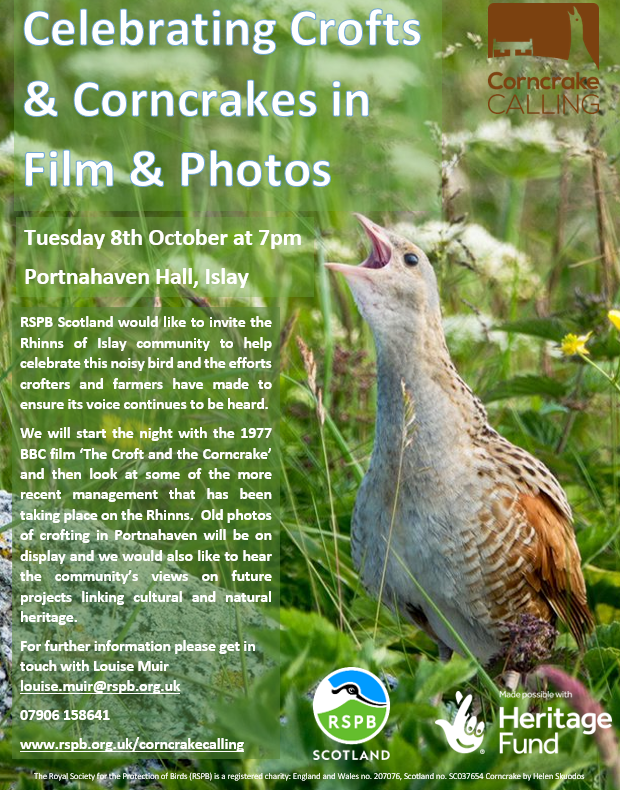 crexcrexnet's tweet photo. Historic films, photos and a big thank you! As always cake will be available and the event is free! Hope you can make it. @NFFNUK @RSPBScotland @HeritageFundUK https://t.co/JgMlhIzSlF