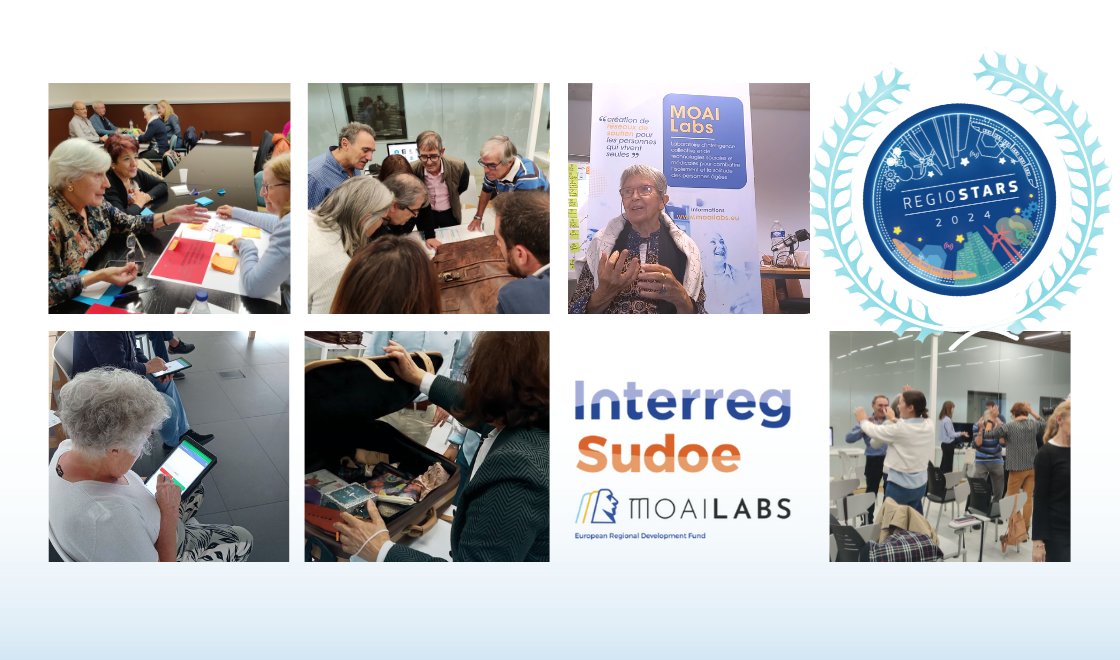 🇪🇺
▶️Did you know that the #Sudoe project #MOAILABS is one of the finalist at the #REGIOSTARS 2024 awards❓ 
 
 🙌 With your vote to #MOAILABS you will help to give visibility to the isolation and lonliness in the elderly 👴 👵 

 ➕ info: rb.gy/hbrdg3

 #EURegionsWeek