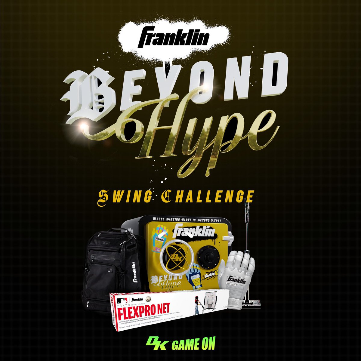 Diamond Kinetics (@diamondkinetics) on Twitter photo Swing in the Franklin Beyond Hype Challenge in the DK App for a chance to win one of our best prize packs EVER—including a pair of custom <a href="/FranklinSports/">Franklin Sports</a> batting gloves! Every swing counts as an entry to win, so start swinging and climb that leaderboard!
DOWNLOAD AND PLAY: Swing in the Franklin Beyond Hype Challenge in the DK App for a chance to win one of our best prize packs EVER—including a pair of custom <a href="/FranklinSports/">Franklin Sports</a> batting gloves! Every swing counts as an entry to win, so start swinging and climb that leaderboard!
DOWNLOAD AND PLAY: