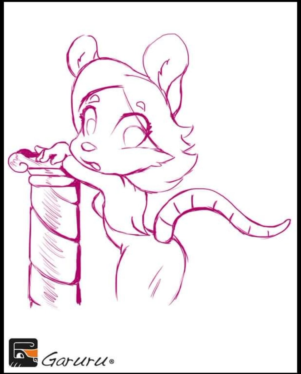 GaruruLuck's tweet image. #furrysketchdigital #mousegirl #furry #ratona #dress #vestido