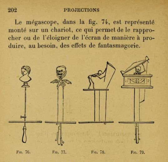 RealPreCinema's tweet image. Four #illustrations of the animated skeleton taken from Molteni’s 4th edition of ‘Instructions Pratiques sur l'Emploi des #Appareils de Projection’ 1884, found in Ch. XVI, on p202, (figs. 76,77,78,79) below.

A copy of this book was found inside the sarcophagus with the skeleton.