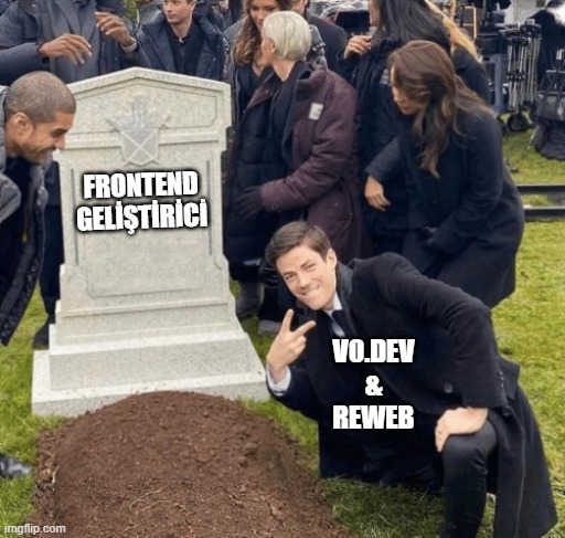 vlkn1vf's tweet image. Ne demek ben @v0 ve @_reweb  duymadım. Frontend geliştirici kardeşim, bu adamlar sizin helvanızı yiyorlar şu anda mezarınızın başında 😁