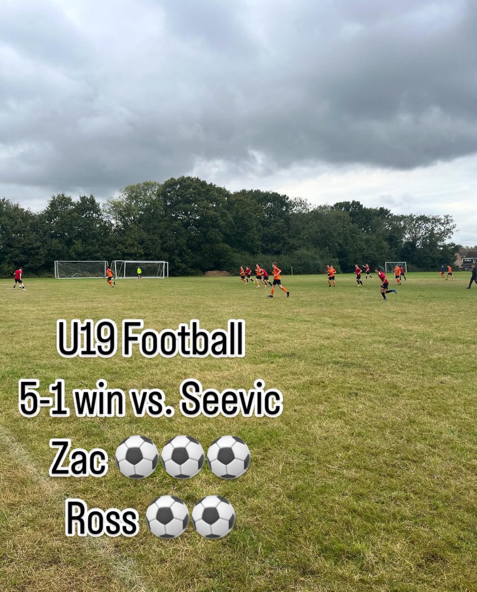 The U19 football boys started their league campaign with a 5-1 win away to Seevic. A hatrick for Zac and two goals for Ross. ⚽️💪🏼
