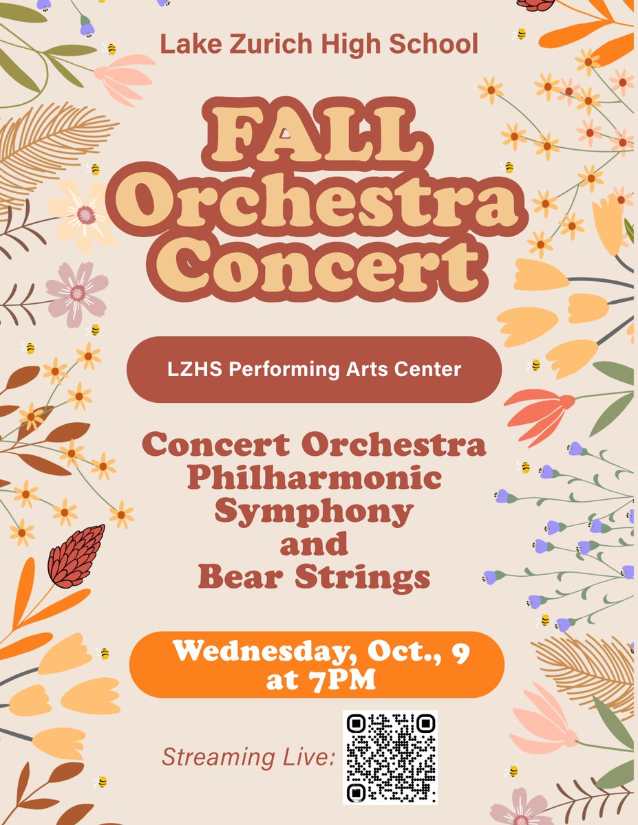LZHS Orchestras are looking forward to our first concert of the year on Wednesday, October 9th. Come see the new PAC piano in a performance of Bloch's Concerto Grosso for Piano and Strings.