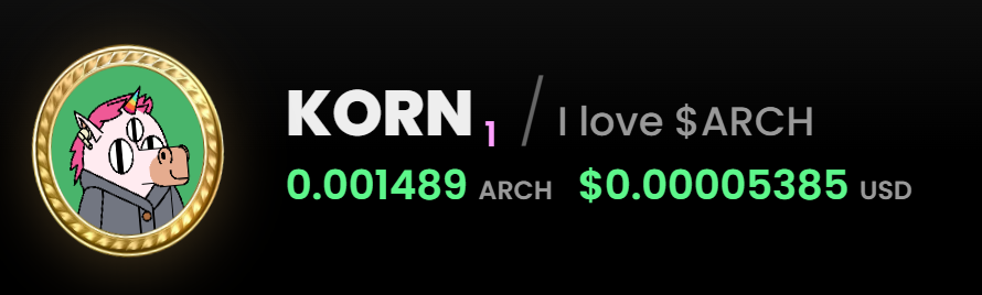 Will $KORN be the first meme token on $ARCH?
archway.pampit.fun/token/KORN