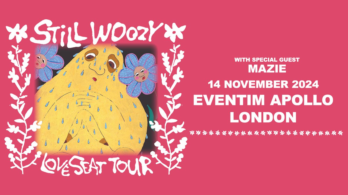 Support update: <a href="/Still_Woozy/">Still Woozy</a> will now be joined by <a href="/heymazie/">mazie</a> for their show on Thursday 14th November.

Grab remaining tickets here > bit.ly/StillWoozy_Apo…
