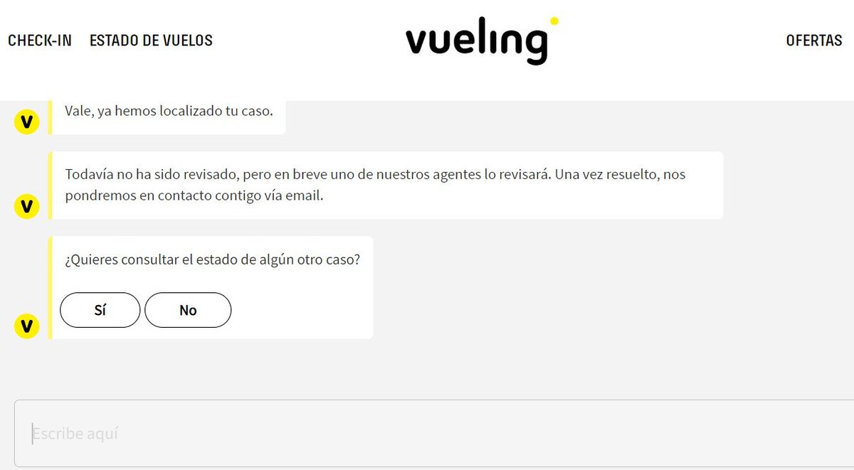 jaumemolins's tweet photo. @vueling a ver, llevamos ya para un mes desde que cancelasteis mi vuelo, tres semanas desde la reclamación y todavía no habéis mirado el caso. Entiendo que esperáis que corran los 30 días para que presente yo la reclamación en AESA ¿No? https://t.co/0MIGvBBNEL