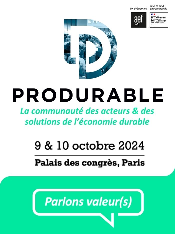 #Partenariat 🌍

"Parlons valeurs !" sera le thème de l'édition 2024 du salon PRODURABLE dont le Groupe TF1 est partenaire !

Depuis 2007, <a href="/PRODURABLE/">Salon PRODURABLE</a> est le grand RDV européen des acteurs et solutions de l'économie durable

+ d'infos sur produrable.com

<a href="/AEF_Groupe/">Groupe AEF info</a>