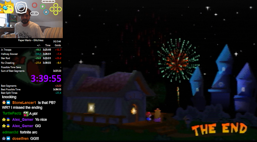 imglower's tweet photo. The first 3:39 in Paper Mario glitchless finally happened! Thanks for supporting me over the years ☺️ https://t.co/4k05EbBZRh