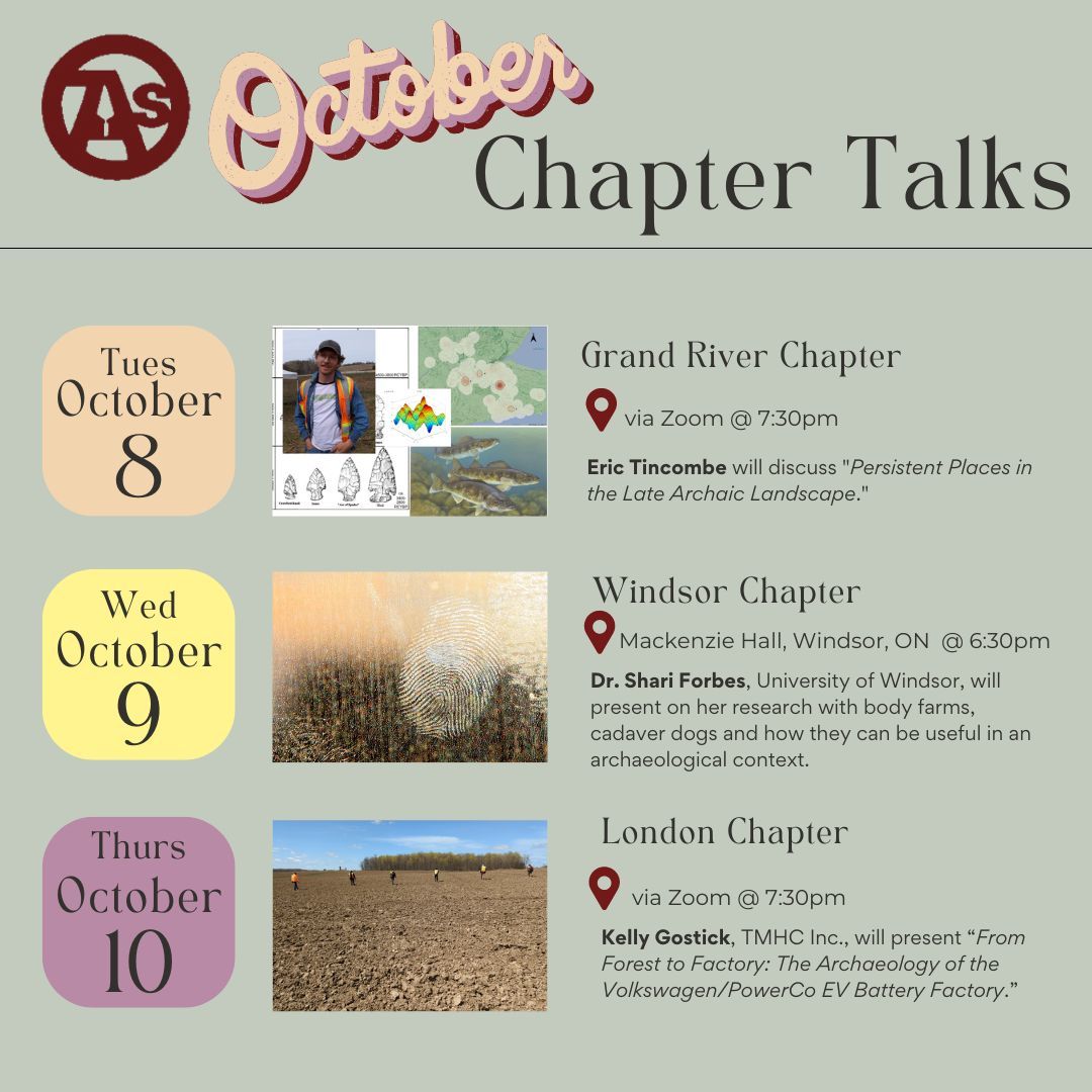 Next week is going to be quite eventful with three fascinating chapter talks lined up! See you there!
