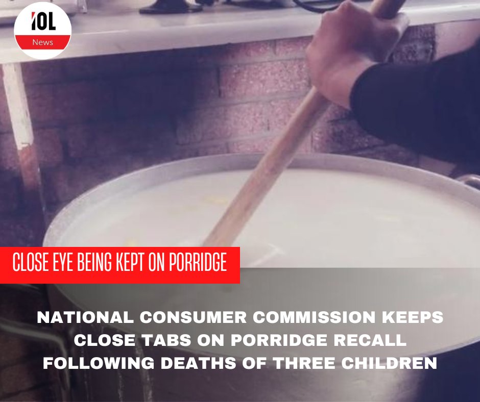IOL's tweet photo. “South African consumers who purchased Top Score Instant Porridge by Spar Group are urged to stop consuming the product and immediately return it to the retailer for a full refund,” the NCC said.
#porridge #easterncape #TopScoreInstantPorridge 

Read on https://t.co/g4PuBQtwR6 https://t.co/VhUshKm1e2