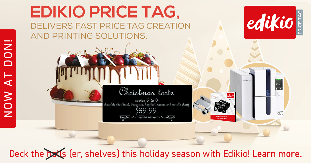 Get your retail shelves and display cases ready for the holiday season with Edikio Price Tag, now available at DON! 🤩 Create stunning, food-safe and durable personalized price tags in MINUTES. 

Click here to learn more: ow.ly/9EcQ50TtpBT 🌟